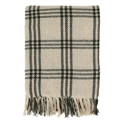 Chic Throw - Olive Check Throw