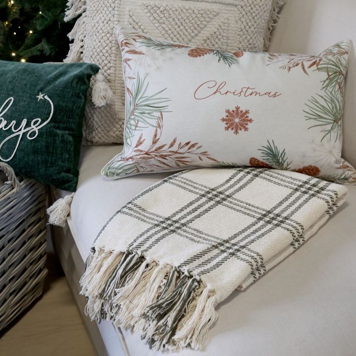 Chic Throw - Olive Check Throw