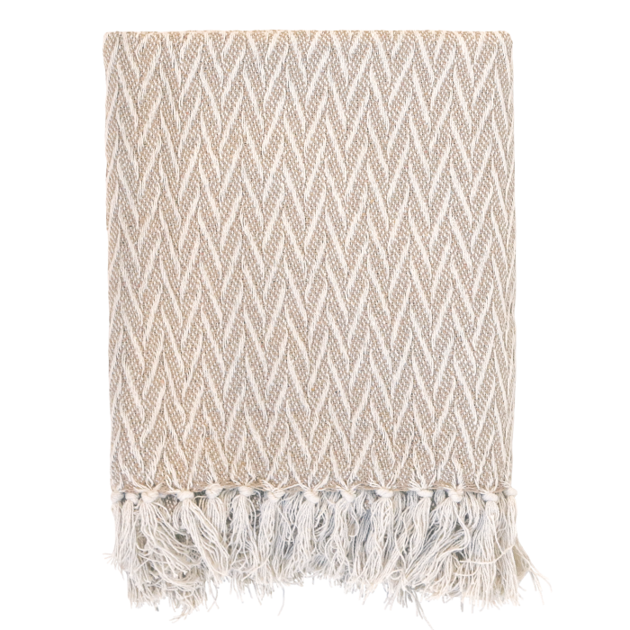 Chic Throw - Throw Latte ZigZag Pattern