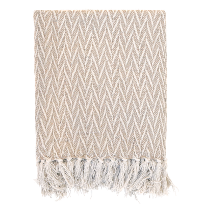 Chic Throw - Throw Latte ZigZag Pattern