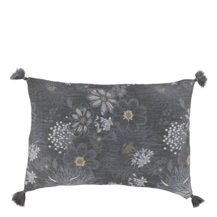 Chic Rectangular Patterned Floral Cushion