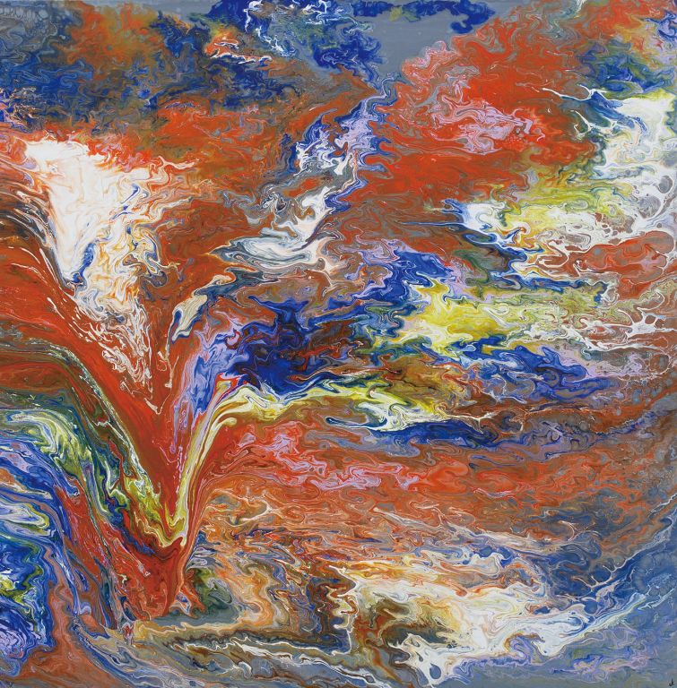 Abstract Charles Krannen Tempered Glass Wall Art