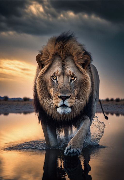 Jason Lion Tempered Glass Wall Art