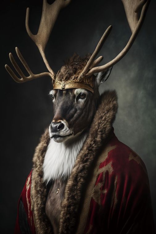 Frank Stag Tempered Glass Wall Art