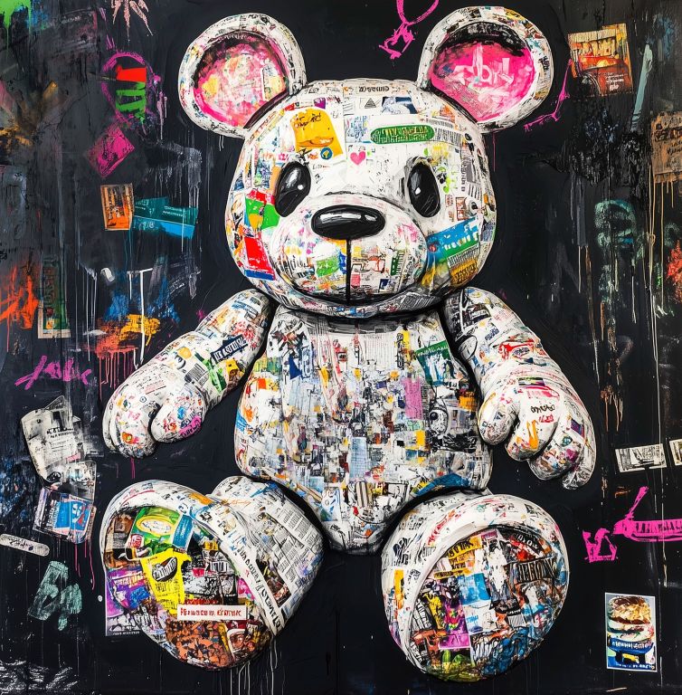Maxwell Bear Tempered Glass Wall Art
