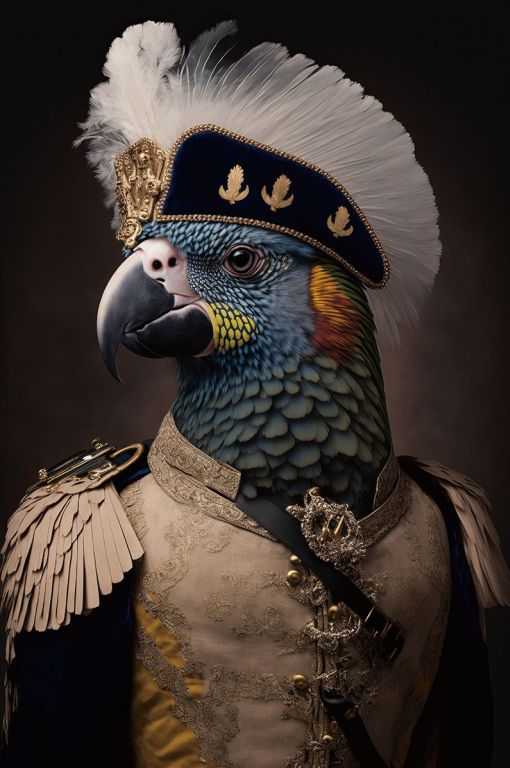 Blaze Parrot Tempered Glass Wall Art