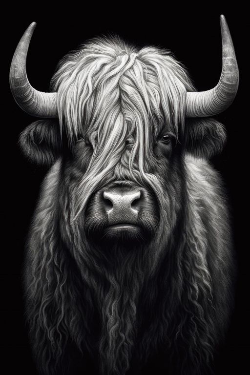 Finley Highland Cow Tempered Glass Wall Art