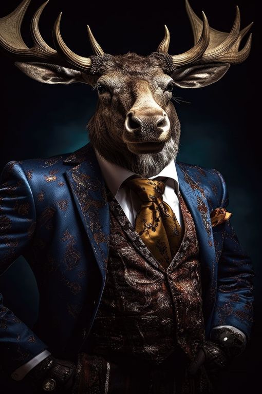Lincoln Stag Tempered Glass Wall Art
