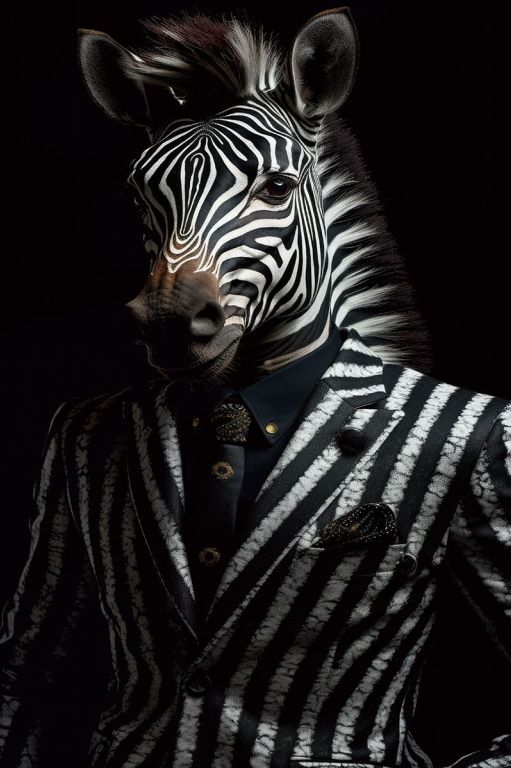 Maverick Zebra Tempered Glass Wall Art