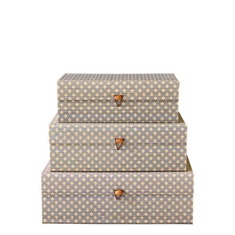 Amily Opal Set of Three Storage Boxes