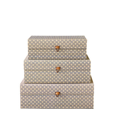 Amily Opal Set of Three Storage Boxes