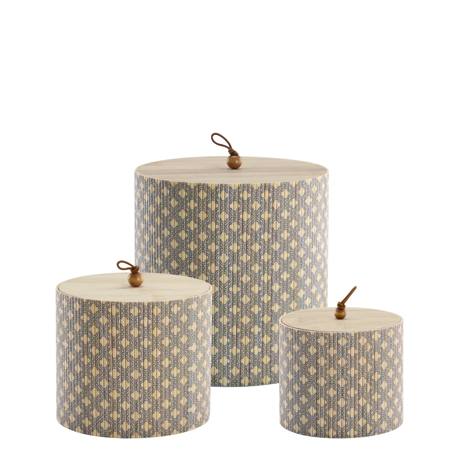 Amily Set of Three Opal Storage Pots