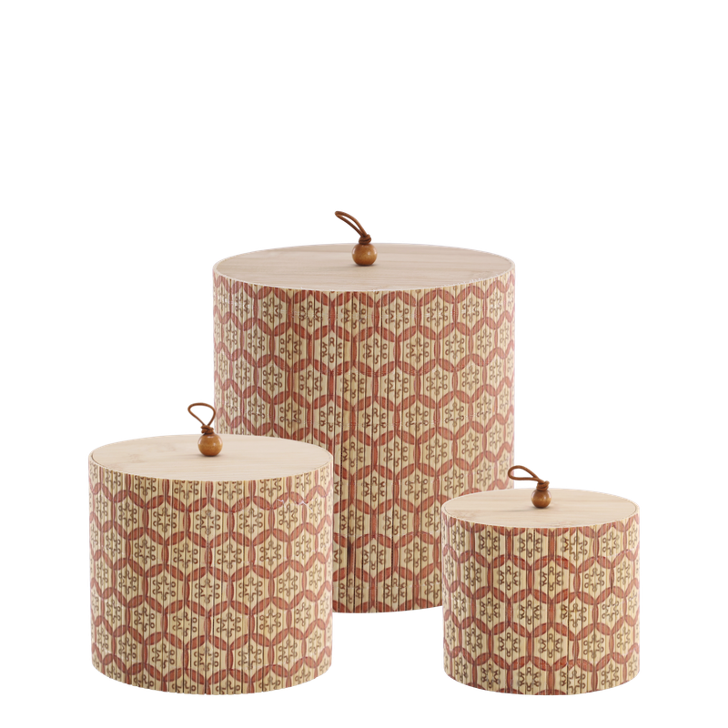 Amily Blush Set of Three Storage Pots