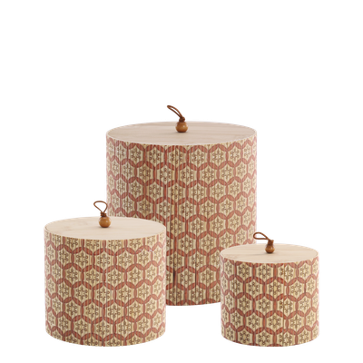 Amily Blush Set of Three Storage Pots