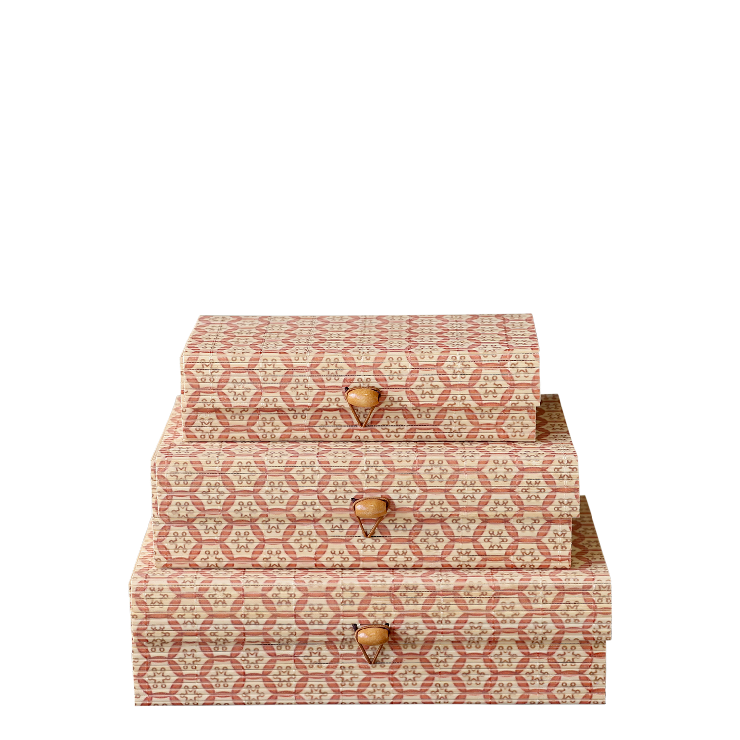 Amily Blush Set of Three Storage Boxes
