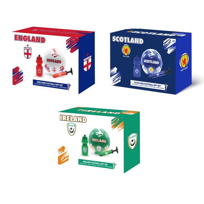 International Country Themed Football Gift Set
Enland, Scotland and Ireland