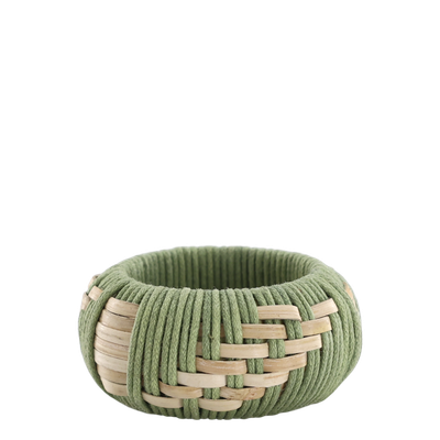 Jute Verte and Natural Pattern Bangle Napkin Holder