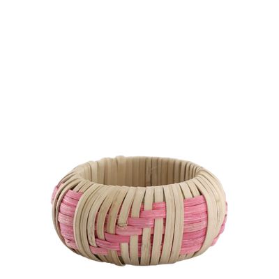 Jute natural and Rose Pink Decorative Bangle Band Napkin.