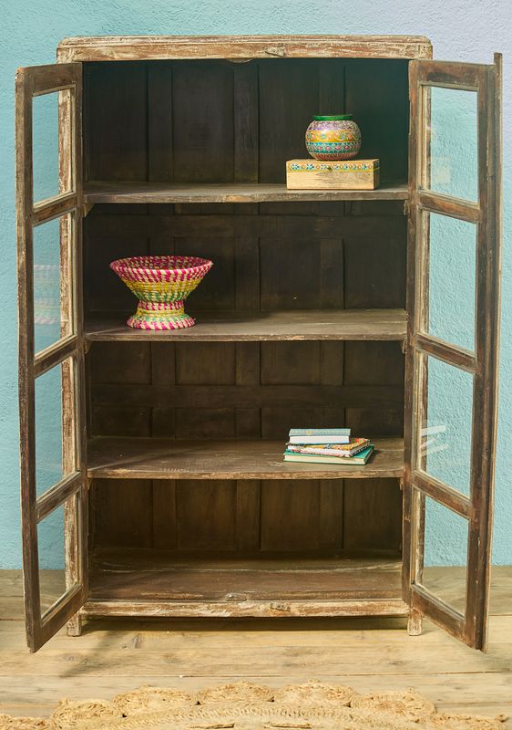 Chennai Vintage Fair Trade Glazed Cabinet