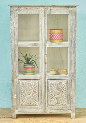 Tundra Vintage Style  Fair Trade Glazed Cabinet