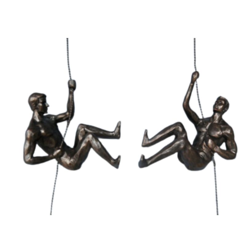 Two resin abseilers to give a talking point to a room