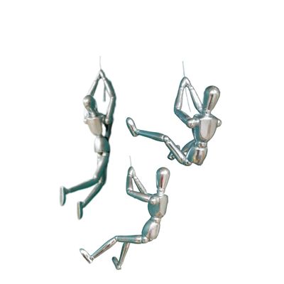 Three climbing men to add some fun to a wall. 