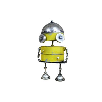 This is Archie, the mischievous robot, so what naughty place can you find him in your home??
He's, as you'd expect, made of metal, and, purposely, just a little bit wobbly!! 
His height is 48 cm, so he needs an important place in your home.