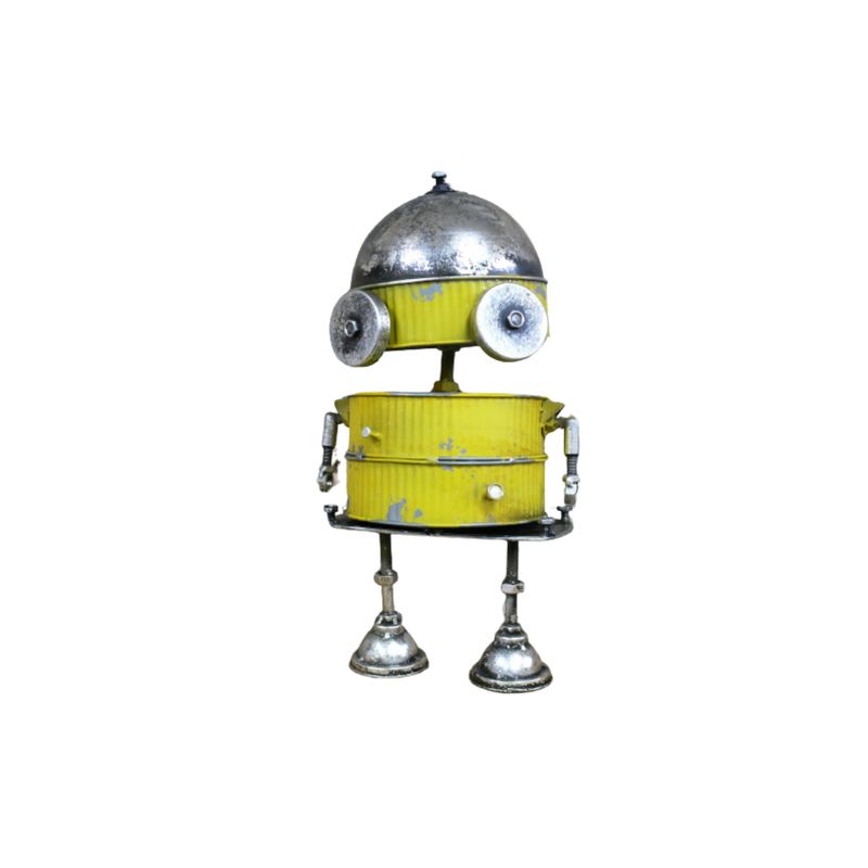 This is Archie, the mischievous robot, so what naughty place can you find him in your home??
He's, as you'd expect, made of metal, and, purposely, just a little bit wobbly!! 
His height is 48 cm, so he needs an important place in your home.
