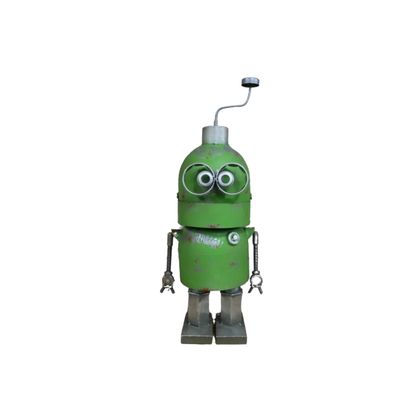 You've just got to love Logan from our wonderful Robot Range. He's a magnificent  65 cm high, and just looks so friendly. He's made of metal, and purposely a bit on the wobbly side!