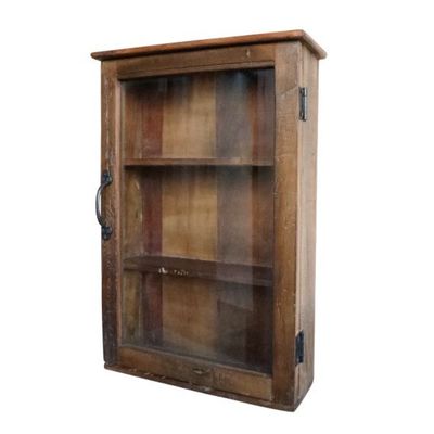A perfect solid wood, rustic style cabinet made from recycled wood, and looking great!
