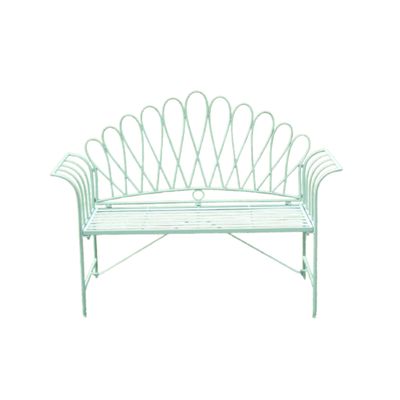 The Festival garden bench has a gentile look to it, and the Aqua colouring provides a special finish.