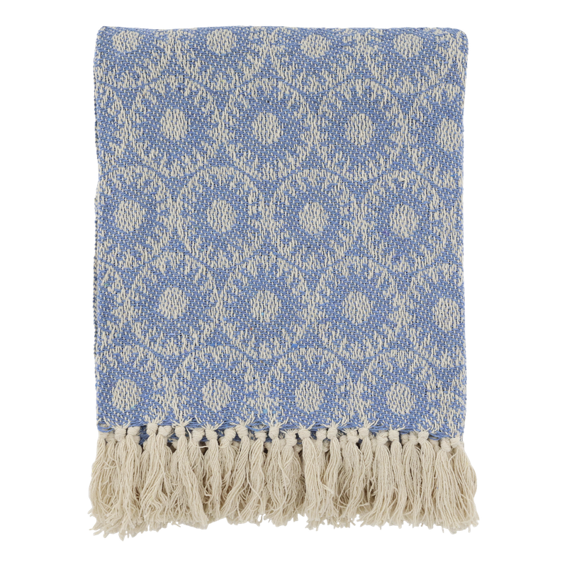Chic Throw Ocean with Cream Pattern
Harlequin Ocean / Cream Pattern.  Cream Tassles.