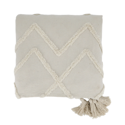 Chic Simplicity Bedspread
Cream tassels and Zig Zag Raised Design