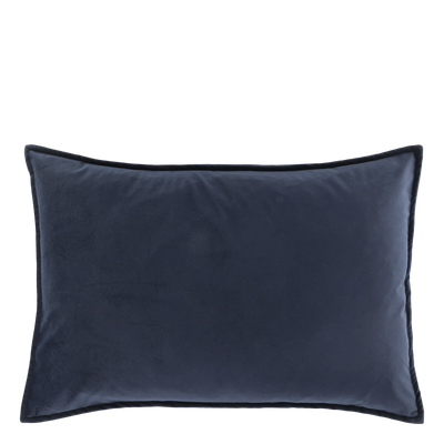 Chic Velour Rectangular Cushion - Indigo Blue