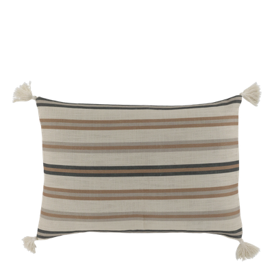 Chic Rectangular Cognac & Latte Cushion