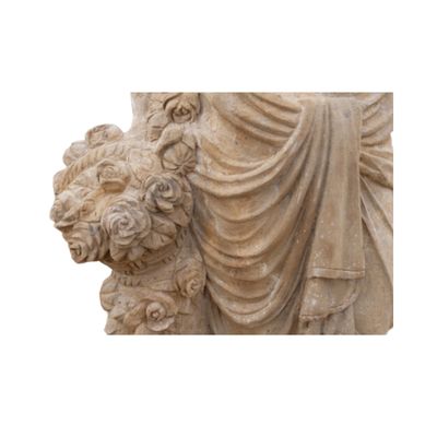Lady with Flowers Stone Carved Statue