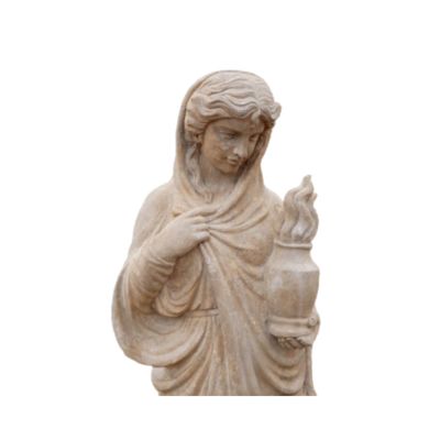 Lady With Urn Carved Stone Statue