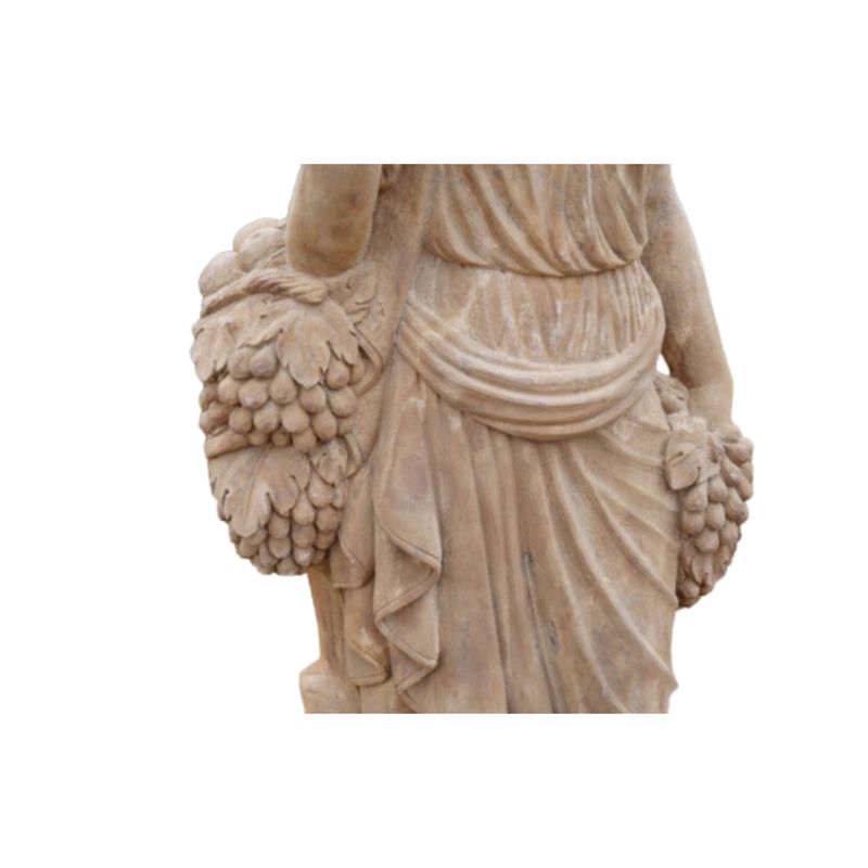 Lady with Grapes Stone Statue