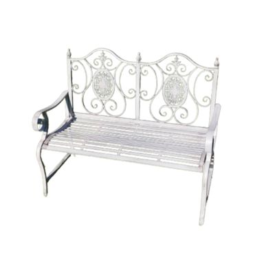 The Ightham garden bench is a superior garden bench in an Antique Grey finish.