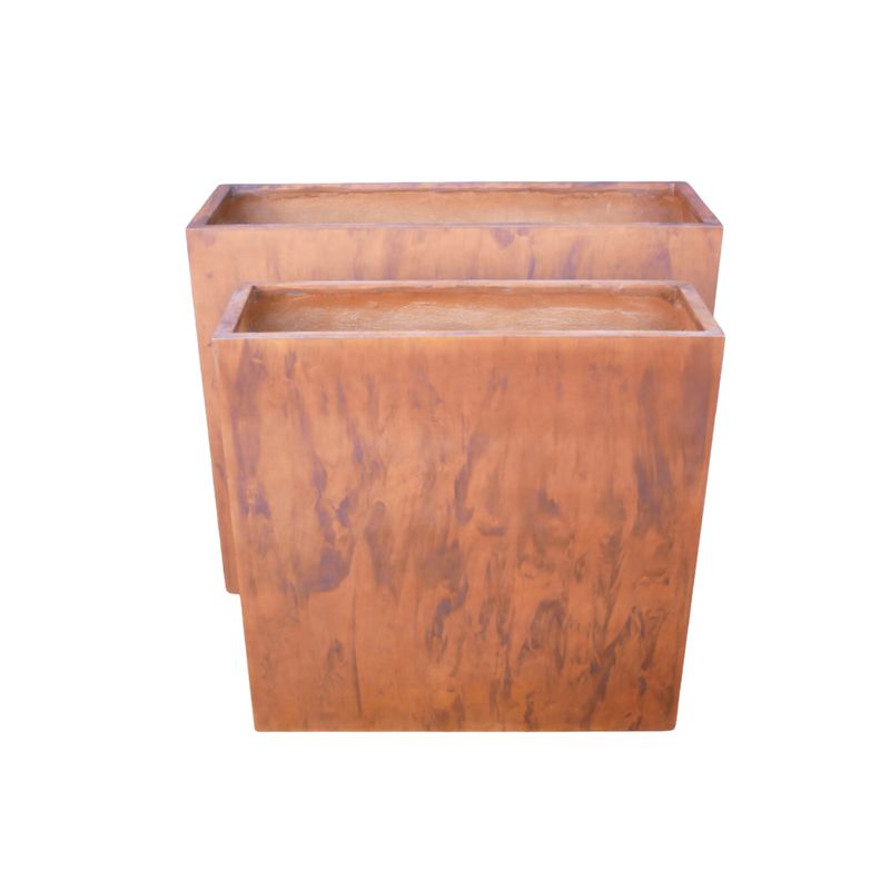 The Ribble Rectangular Garden Planters - Set of Two Our Ribble planters are quite exceptional, and are made with Feldspar Clay