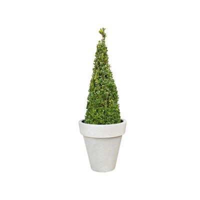 The Feldspar Clay flowerpot is in the shape of a traditional flower pot, and will be at home in any garden. It's a big one at 45 cm. 