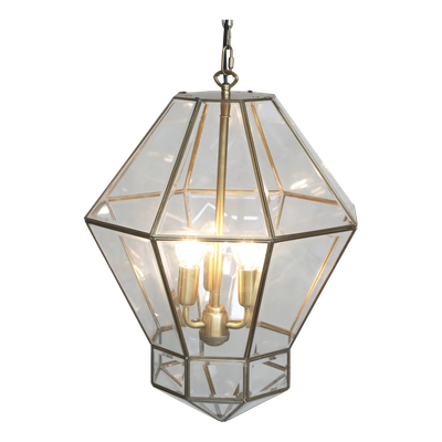 A good sized (51 cm) brass chandelier adding prestige to your room or hallway/landing