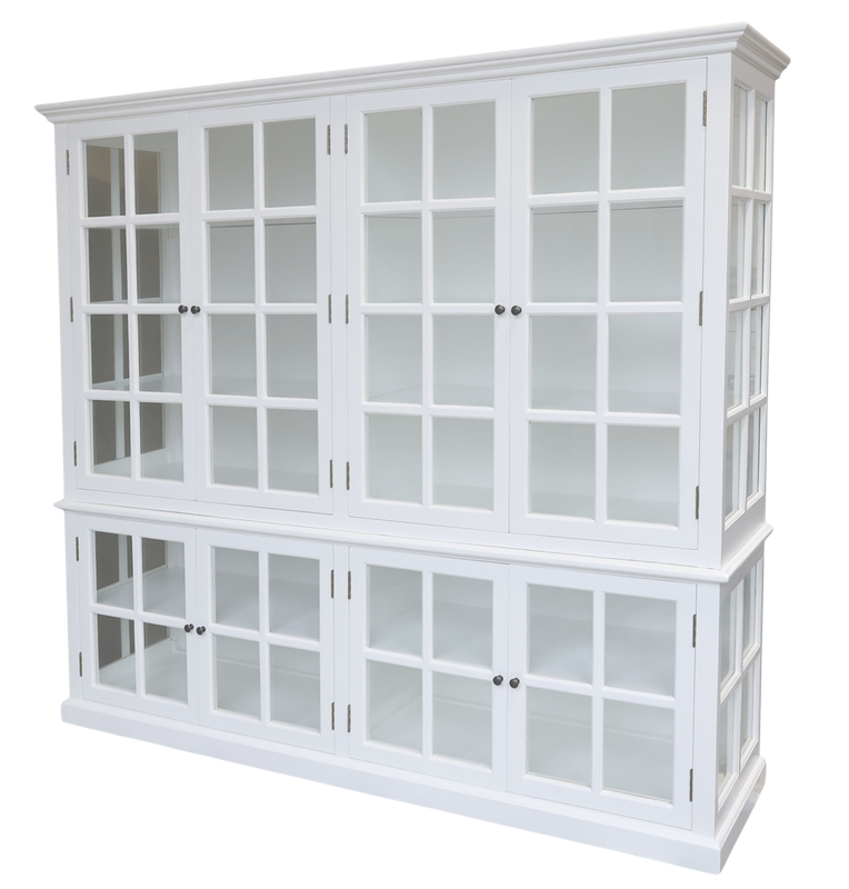 Rouen Large Display Cabinet - White
