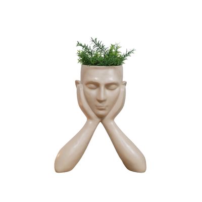 Welcome Nigel to your home! He seems to be doing a lot of thinking with his head resting on his hands, but he is very useful with those plants at the top of his head!
Plants not included, just put your own choice in the head!
Suitable for artificial plants only.
Total height 35 cm