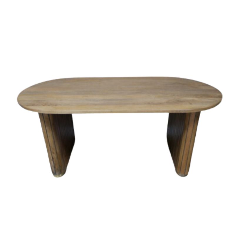 A well built and sturdy dining table made from Mango Wood in a modern style