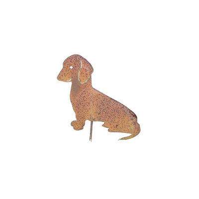 Reba Sitting Dog Rusty Garden Art