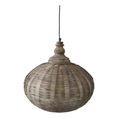 Kia Rattan Light Fitting
Natural Finish Wicker Ceiling Light in an Oval Shape.