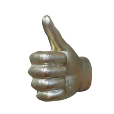 Everything is OK with this Thumbs Up art, designed to be wall mounted 