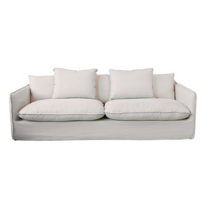 Marseilles Linen Natural Finish Large Sofa