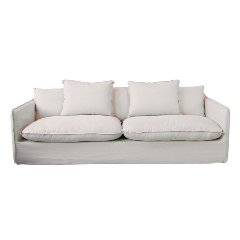 Marseilles Linen Natural Finish Large Sofa